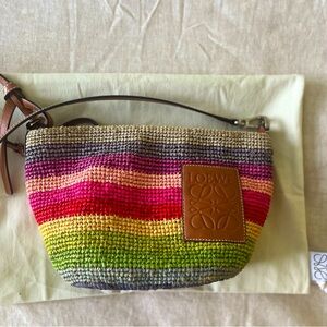 Loewe Paula’s Ibiza raffia shoulder bag Multicolor